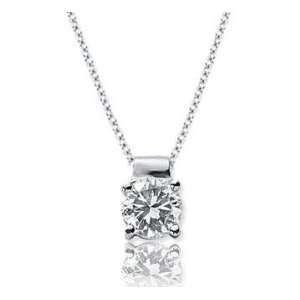  3/4 Carat Diamond Four Prong 14k White Gold Solitaire 