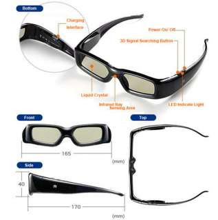 New 3D Universal Active TV Glasses For Samsung LG Sony Panasonic Sharp 