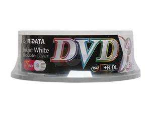 DVD+R DL Inkjet White Hub Printable (non stacking ring) 25 Packs Disc 