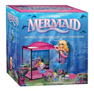 DESKTOP AQUARIUM FISH TANK 4.6 GALLON MERMAID GIRL PINK  