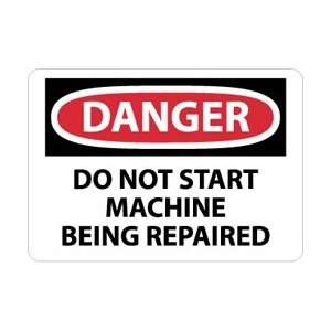 D508AB   Danger, Do Not Start Machine Being Repaired, 10 X 14, .040 