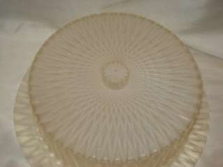 VINTAGE ACRYLIC CAKE PLATE W/ COVER 10 1/2 DIAMETER  