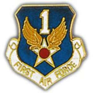  U.S. Air Force 1st Air Force Shield Pin 1 Arts, Crafts 