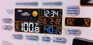   Technology Color Wireless Atomic Clock Weather Station (Digital) NEW