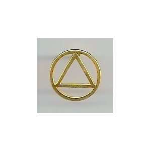 Alcoholics Anonymous   Gold Plated Lapel Pin