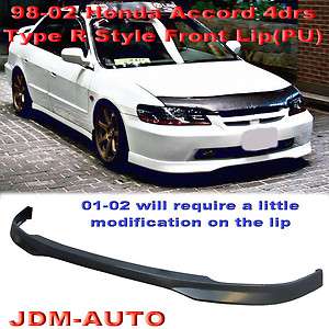 98 02 Accord JDM Type R Front Bumper Lip Kits Gen 5 4Dr  