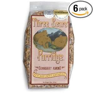 Three Bears Porridge Cranberry Almond, 16 Ounce Bags (Pack of 6)