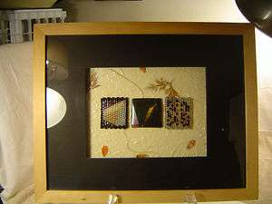 Nicely framed Vintage Costume Jewelry shadow box artist signed 