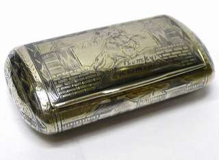 Antique Russian Imperial Silver and Niello Snuff Box  