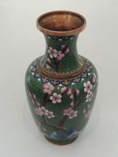 ANTIQUE Early 20 Century CHINESE CLOISONNE VASE ~ 9  
