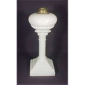  Antique Flint Glass Peg Lamp Oil