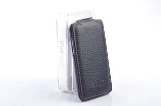 ANKI Apple iPod 4 Touch Genuine Leather Flip Black Case Cover Hard 