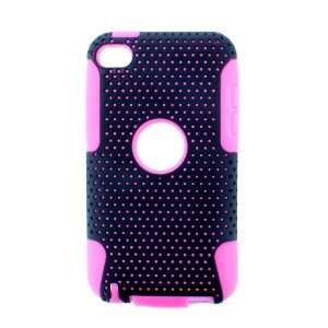  Apple IPOD TOUCH 4 itouch 2 IN 1 HYBRID SILICON CASE BLACK 