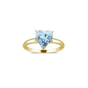  1.00 Ct Aquamarine Solitaire Ring in 18K Yellow Gold 5.5 