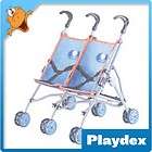 Chica   Twin Umbrella Doll Stroller   Blue