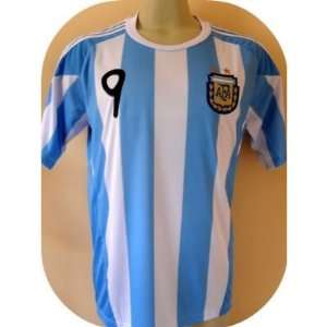  ARGENTINA # 9 HIGUAIN HOME SOCCER JERSEY SIZE SMALL .NEW 