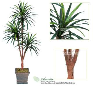 Yucca x3 Artificial Palm Tree Silk Plant _ New  