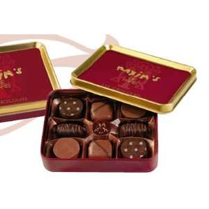 Assortment of 8 Gourmet Chocolates from France, Red tin 2.6oz  