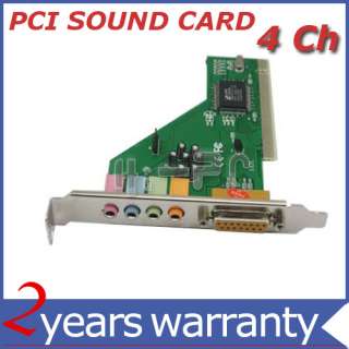 Best 4 Ch C Media Audio PCI Internal PC Sound Card D3  