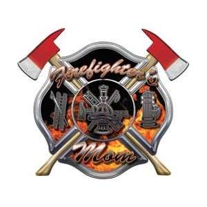   Maltese Cross Decal with Axes   4 h   REFLECTIVE 