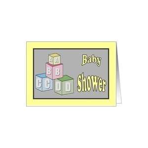  Baby Shower Invitations baby blocks Card Health 