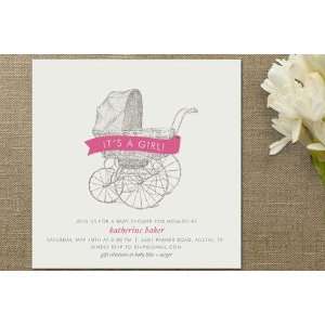  Vintage Carriage Baby Shower Invitations