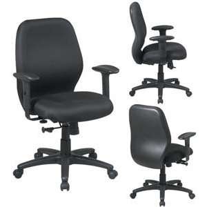 Mid Back 2 to 1 Synchro Tilt Managers Chair with 2 Way Adjustable PU 
