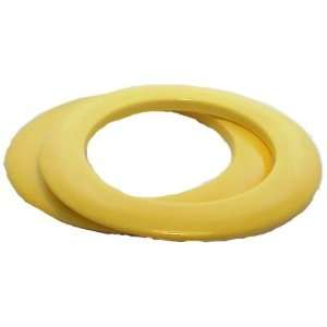  Vintage Pair of Yellow Bakelite Bangle Bracelets Spacers Jewelry