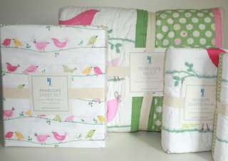 Pottery Barn Kids Penelope Twin Quilt, Quilted Euro Sham & Sheet set