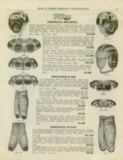 Catalog Page Ad Basketballs Football Helmets Pads 1939  