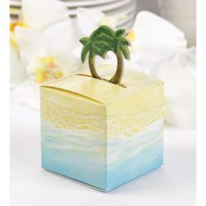 25 Palm Tree Pop Up Beach Wedding Favor Boxes  