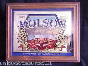 Molson Beer Sign Molson Canada Ale Beer Sign Glass Sign  