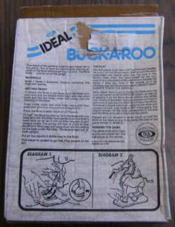 Buckaroo 1981 Ideal Board Game Complete Buck A Roo  