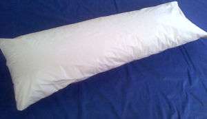 100% White Goose Down Body Pillow 20 x 60  