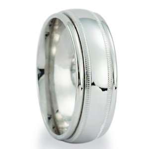   Band Ring with Design, Comfort Fit Style RB03 106PT7 by Wedding Rings