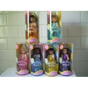  Barbie Kelly Happy Birthday Complete Set of 6 Tea Party Dolls 