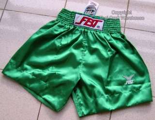 Full Green FBT S Muay Thai Kick Boxing Shorts Genuine  