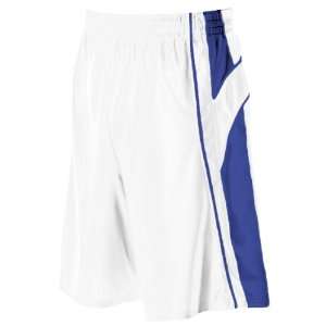  Alleson 547P2 Adult Dazzle Basketball Shorts WH/RO   WHITE 