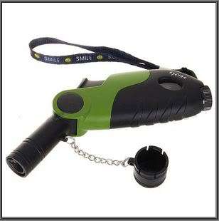 Windproof Butane Jet Torch Lighter with Adjustable Nozzle & Strap 