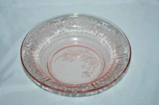 FEDERAL GLASS CO. SHARON CABBAGE ROSE PINK FLAT SOUP BOWL(s) HARD TO 