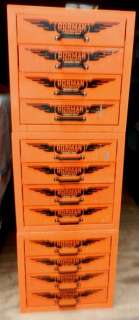   All Steel 4 Drawer Stacking Parts Cabinets on Base 55 Tall    