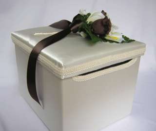 Wedding Ivory Calla Lily Card Box Customized color  