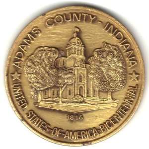  County, Indiana U.S. Bicentennial Commemorative Medal 
