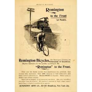  1895 Ad To The Front Remington Arms Bicycle Races Train 