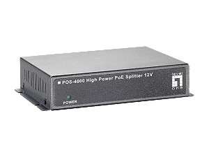    LevelOne POS 4000 12V DC High Power PoE Splitter