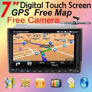   Car CD DVD GPS Player Stereo Double Din Radio Audio BT+Camera  