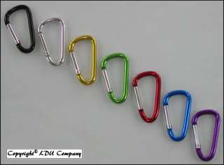 Wholesale 100 Aluminum Carabiners D Ring Crab Biner MIX  