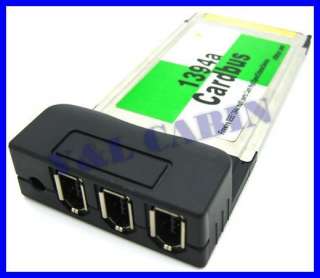 Port 1394 FireWire to CardBus PC Card PCMCIA Adapter  