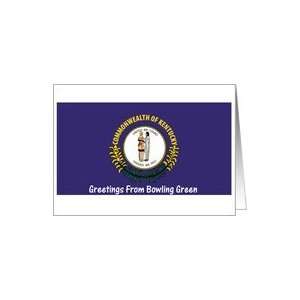  Kentucky   City of Bowling Green   Flag   Souvenir Card 