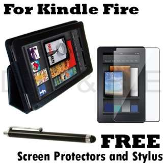 New PU Leather Folio Stand Case Cover for  Kindle Fire Stylus 